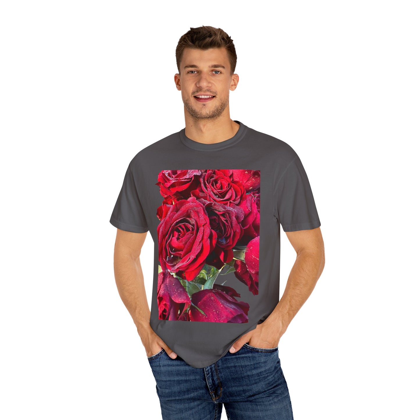 Unisex Garment-Dyed T-shirt “Rose Grows”