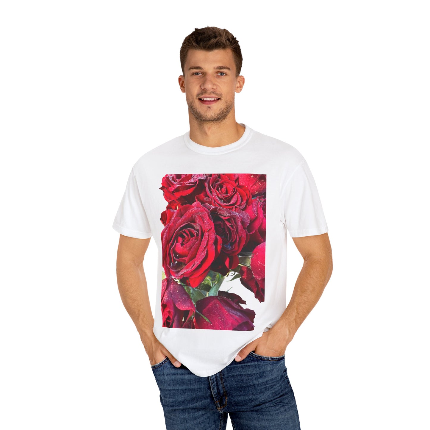 Unisex Garment-Dyed T-shirt “Rose Grows”