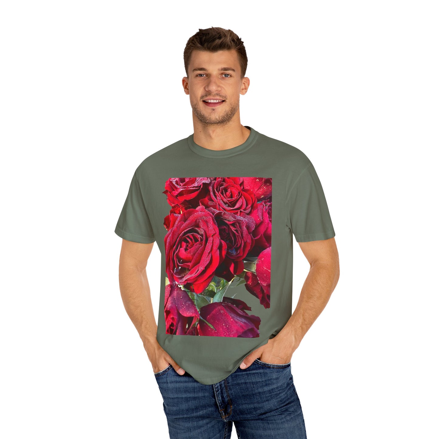Unisex Garment-Dyed T-shirt “Rose Grows”