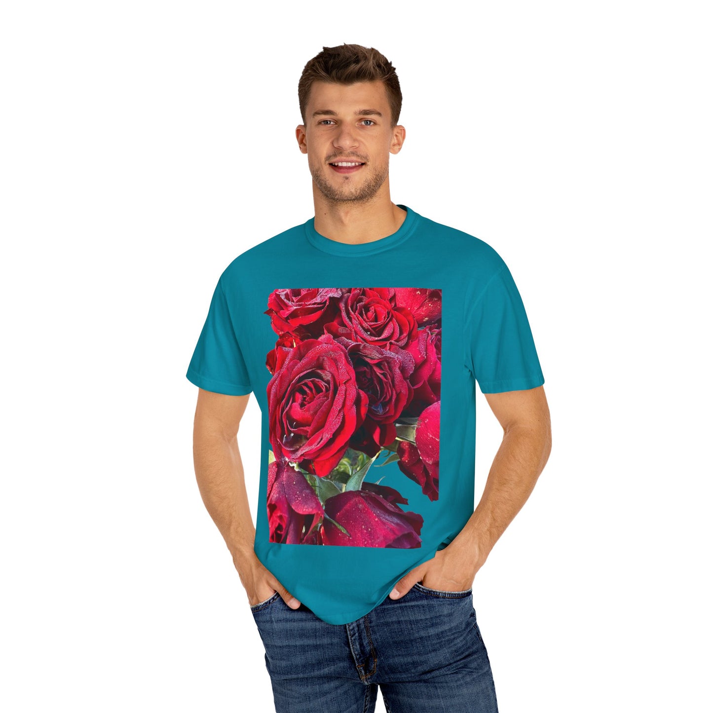 Unisex Garment-Dyed T-shirt “Rose Grows”
